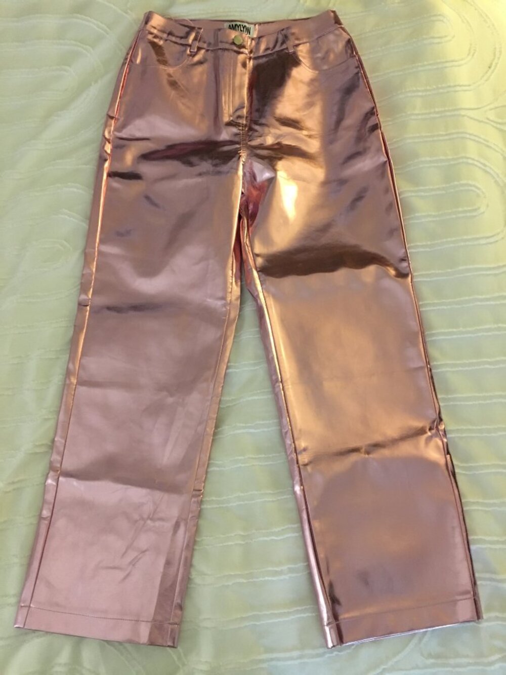 Amy Lynn Pink Metalic Pants
